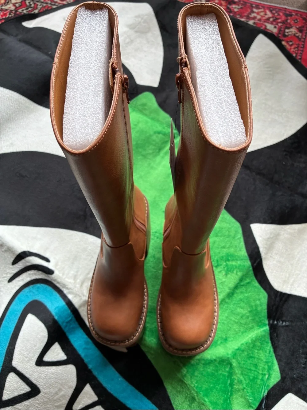 dELiA*s vintage soul Chestnut Brown Tall Platform Boots NWOB 9